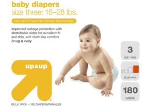up&up™ Baby Diapers - Bulk Pack (Size 3) featured @ Target.com for $24.99 - $26.00